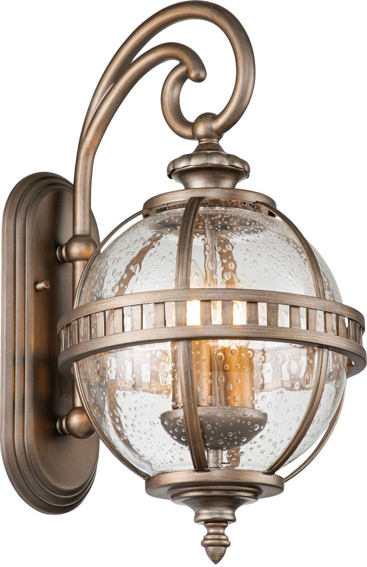 Elstead Lighting Halleron vonkajšie nástenné svietidlo 2x40 W hnedá KL-HALLERON-2S-BU