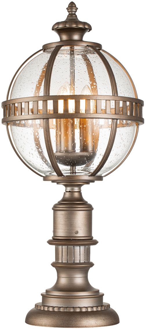 Elstead Lighting Halleron vonkajšia stojaca lampa 3x40 W hnedá KL-HALLERON-3M-BU