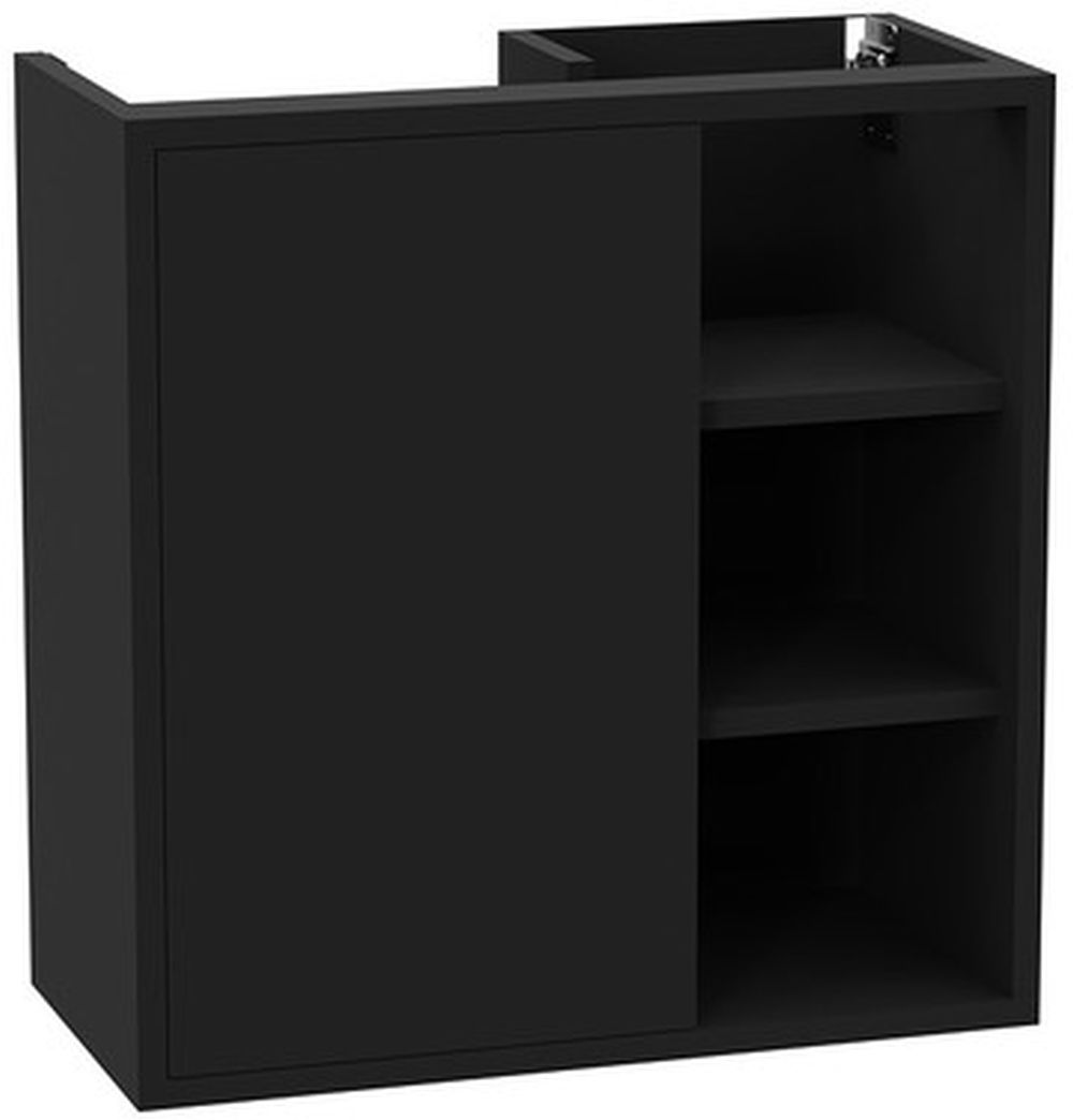 Excellent Ness skrinka 57x28x60 cm závesná kúpeľňová skrinka pod umývadlo čierna MLEX.8201.600.BL