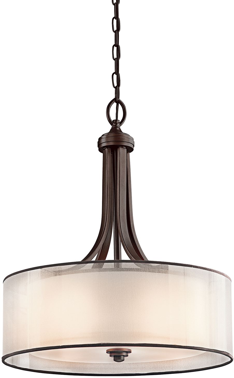 Elstead Lighting Lacey závesné svietidlo 4x40 W hnedá-krémová KL-LACEY-P-L-MB