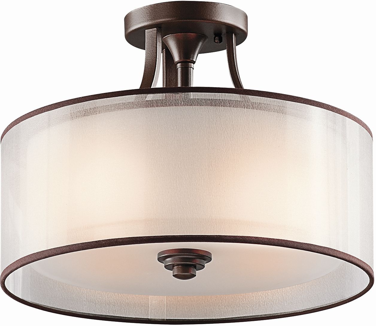 Elstead Lighting Lacey stropné svietidlo 3x40 W hnedá-krémová KL-LACEY-SF-MB