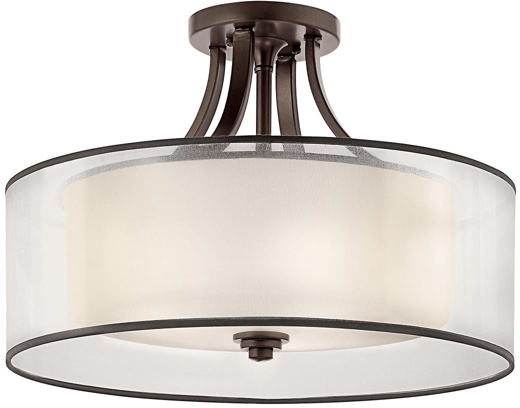 Elstead Lighting Lacey stropné svietidlo 4x40 W hnedá-krémová KL-LACEY-SFM-MB