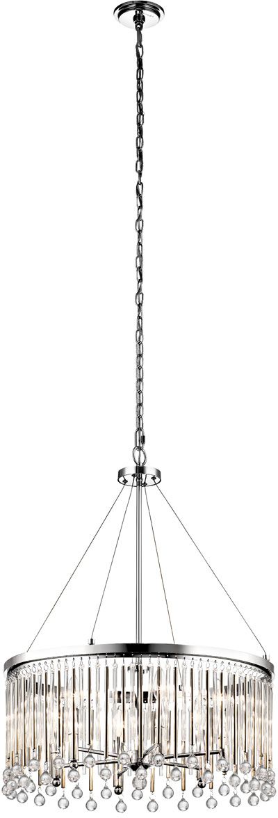 Elstead Lighting Piper závesné svietidlo 6x60 W chrómová KL-PIPER-6P-PC