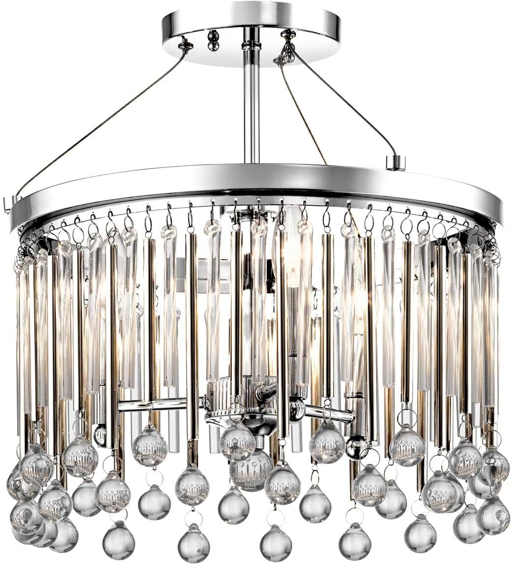 Elstead Lighting Piper stropné svietidlo 3x60 W chrómová KL-PIPER-SF-PC