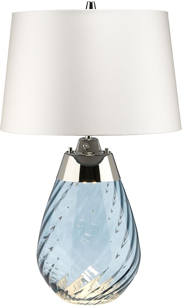Elstead Lighting Lena stolová lampa 1x60 W modrá-saténová LENA-TL-S-BLUE-OWSS