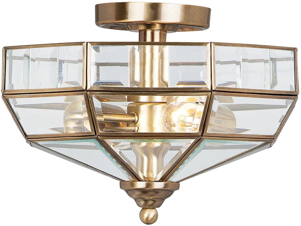 Elstead Lighting Old Park stropné svietidlo 2x60 W mosadzná OLD-PARK-AB