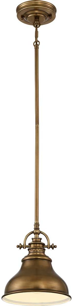 Elstead Lighting Emery závesné svietidlo 1x60 W mosadzná QZ-EMERY-P-S-WS