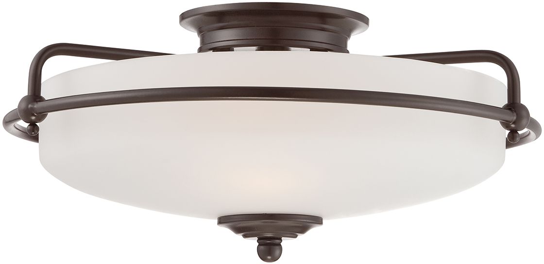 Elstead Lighting Griffin stropné svietidlo 3x60 W hnedá QZ-GRIFFIN-F-PN