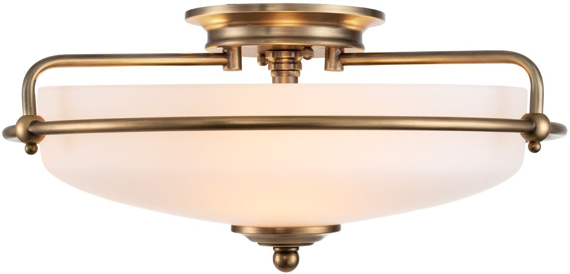 Elstead Lighting Griffin stropné svietidlo 3x60 W mosadzná QZ-GRIFFIN-F-WS