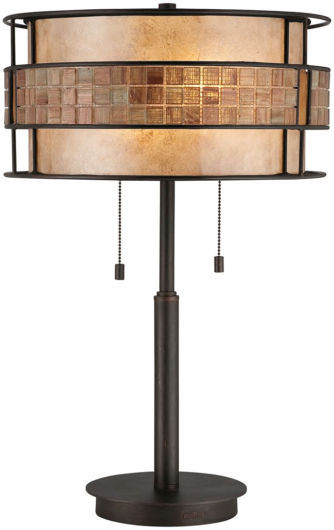 Elstead Lighting Laguna stolová lampa 2x60 W medená QZ-LAGUNA-TL