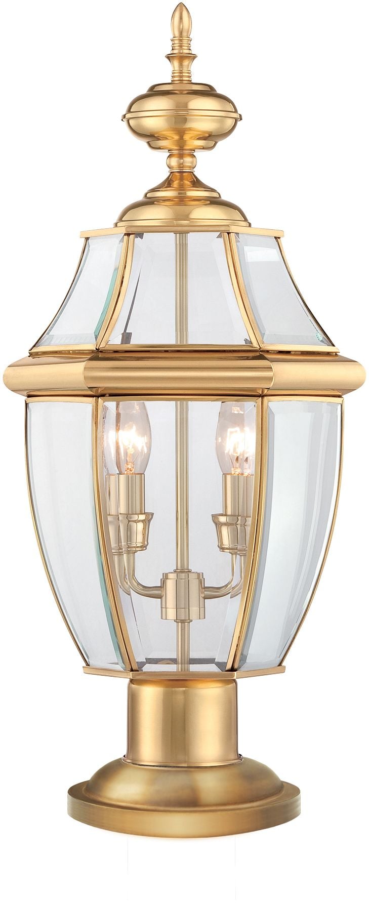 Elstead Lighting Newbury vonkajšia stojaca lampa 2x60 W mosadz QZ-NEWBURY3-L-PB