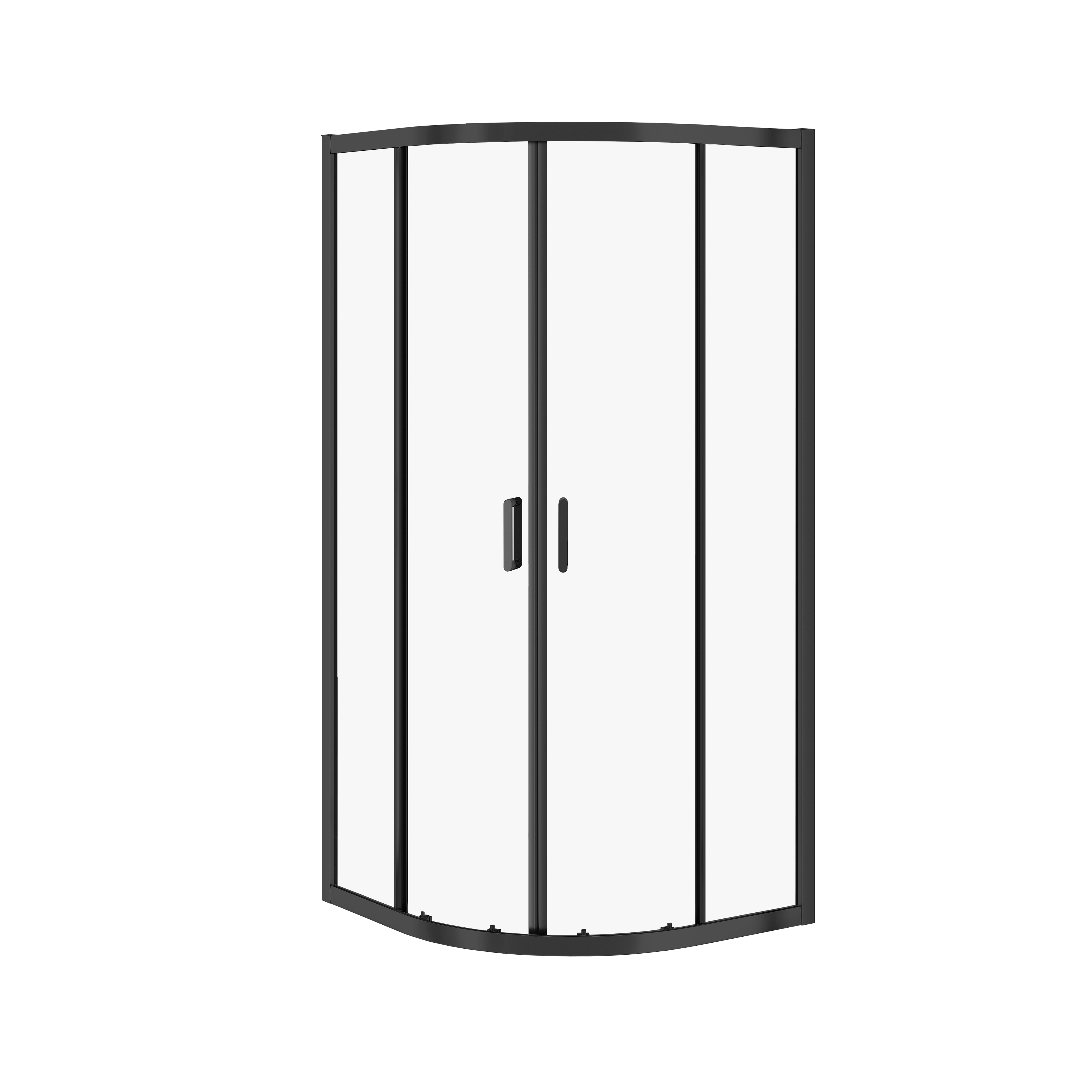 Cersanit Arteco sprchovací kút 80x80 cm polkruhová čierna matné/priehľadné sklo S913-013