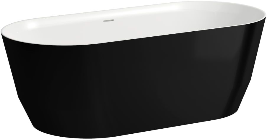 Laufen Pro voľne stojaca vaňa 165x75 cm oválne biela-čierna H2399520640001