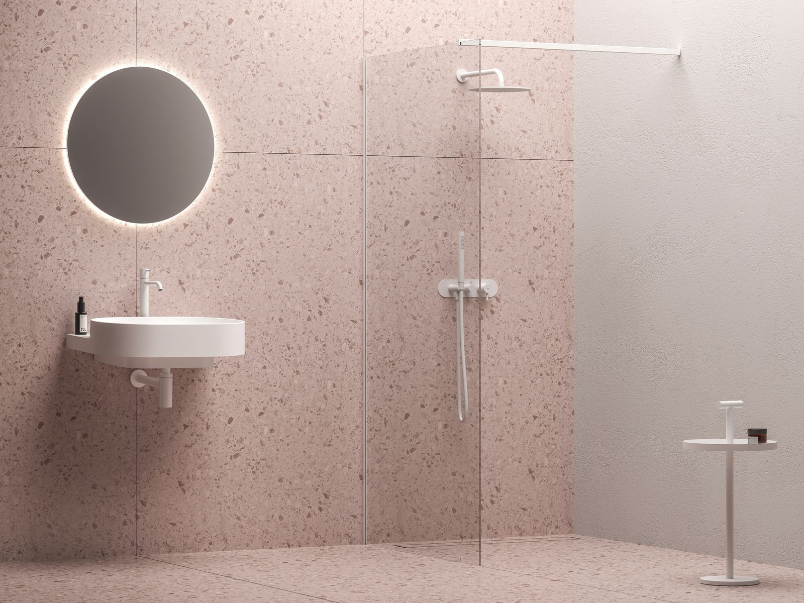 Ravak Walk-In Wall stena sprchového kúta walk -in 70 cm biela matný/sklo priehľadné GW9W10E0SZ1