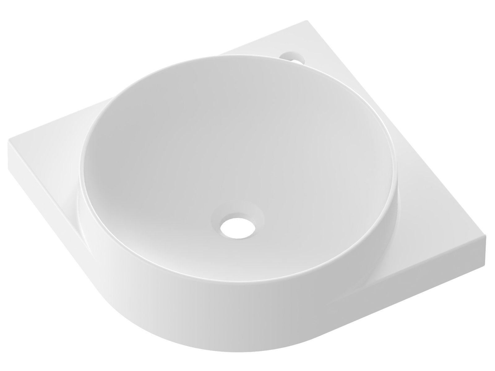 Ravak Yard umývadlo 45x45 cm rohový klasické umývadlo-umývadlo na nábytok biela XJX0E245001