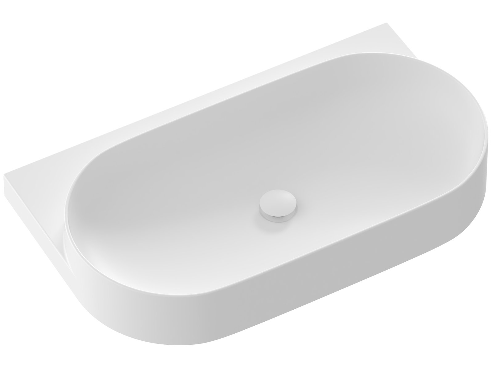 Ravak Yard umývadlo 80.5x50 cm polokrúhly klasické umývadlo-umývadlo na nábytok biela XJX0E080000