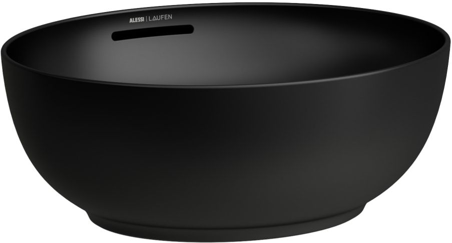 Laufen Ilbagnoalessi umývadlo 45x40 cm oválny pultové umývadlo čierna H8189767161091