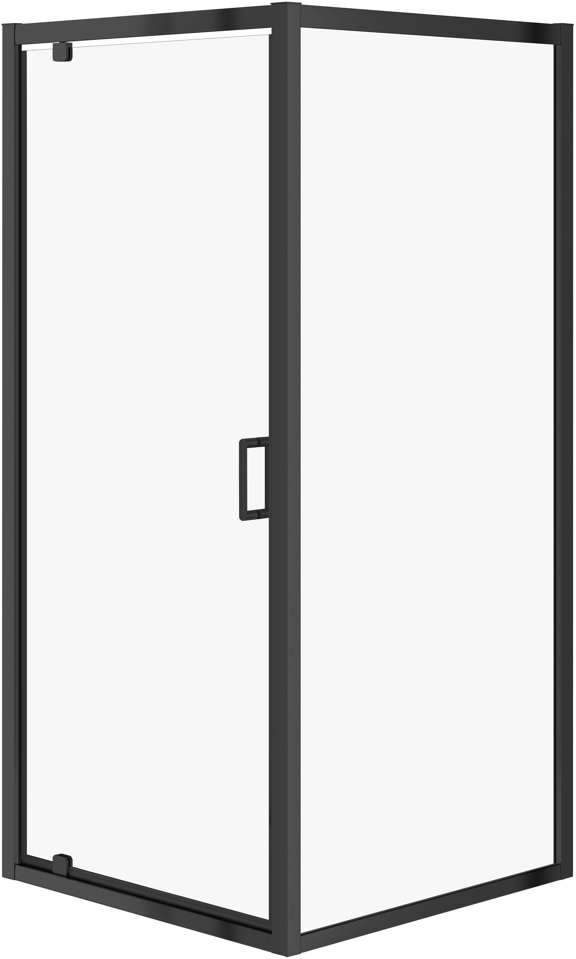 Cersanit Arteco sprchovací kút 90x90 cm obdĺžniková čierna matné/priehľadné sklo S913-016