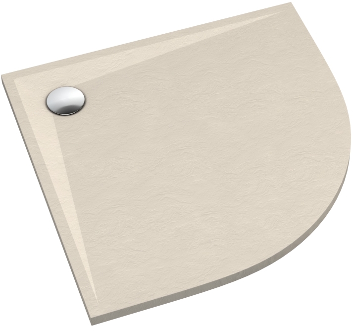 Schedline Libra Cashmere Stone polkruhová sprchová vanička 90x90 cm béžová 3SP.L1O-9090/PK/ST