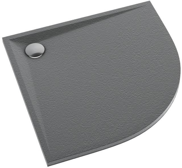 Schedline Libra Anthracite Stone polkruhová sprchová vanička 80x80 cm antracitová 3SP.L1O-8080/A/ST