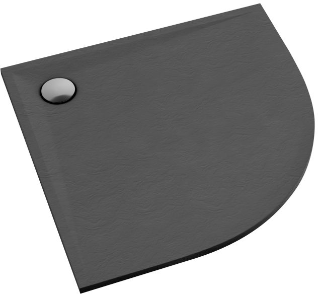 Schedline Libra Anthracite Stone polkruhová sprchová vanička 80x80 cm antracitová 3SP.L1O-8080/A/ST