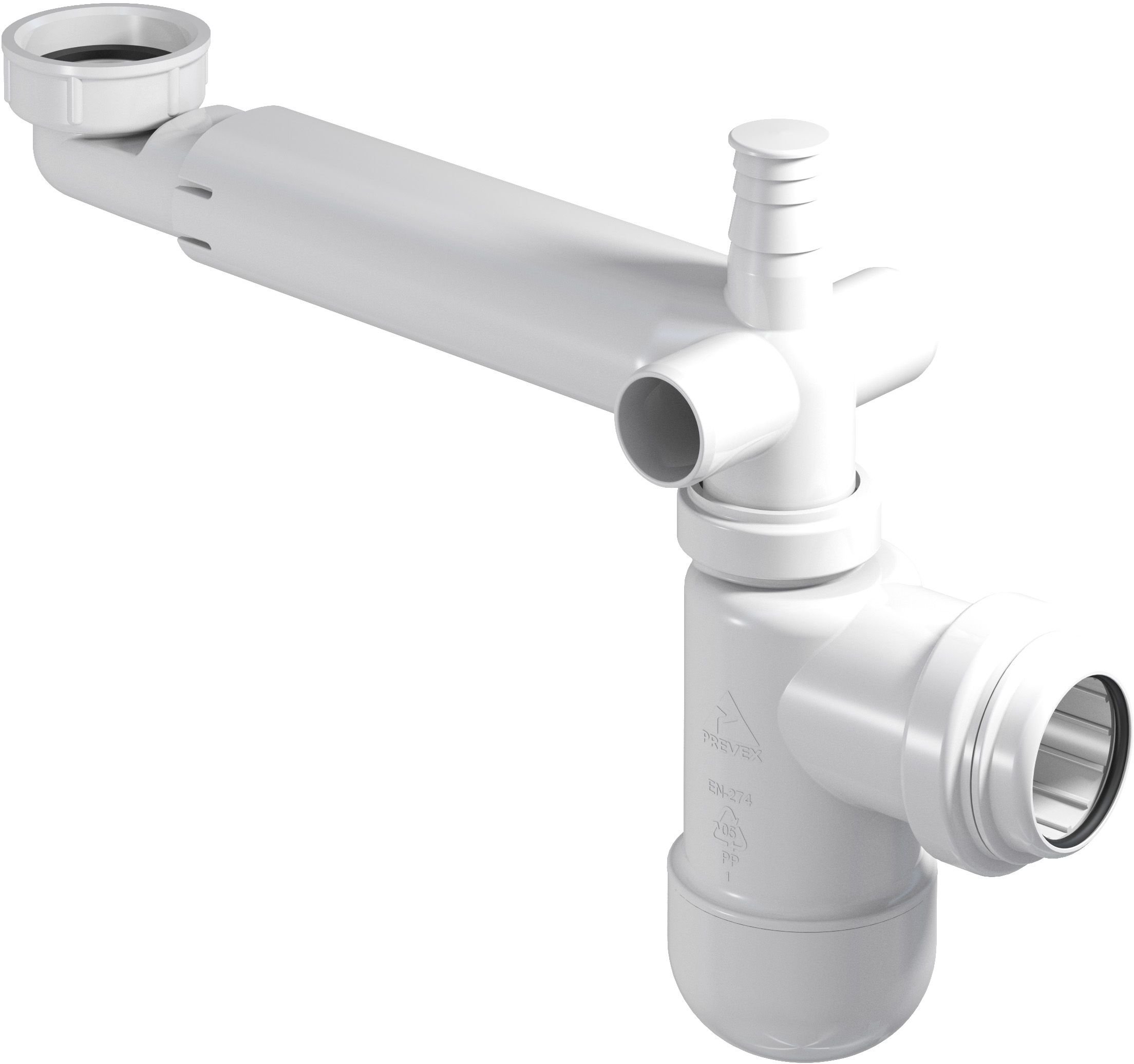 Cersanit umývadlový sifón Fľašový sifon biela S1000-1002