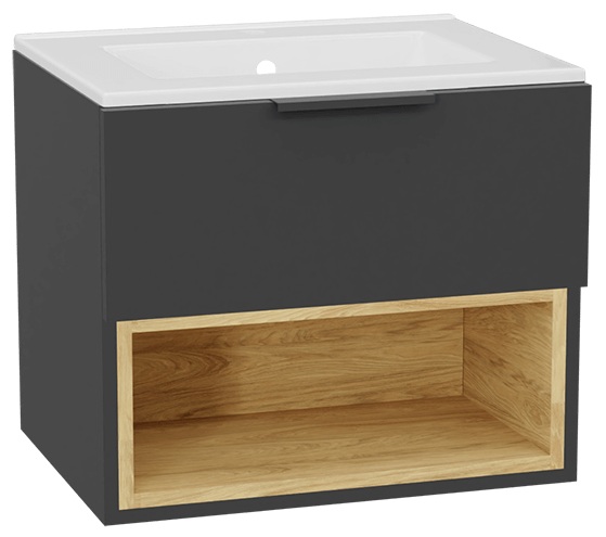 Súprava korpus skrinky Excellent Tuto 2.0 MLEX.2171.600.GRBL, umývadlo Excellent As CEEX.3617.600.WH, MLEX.2151.600.02.GR