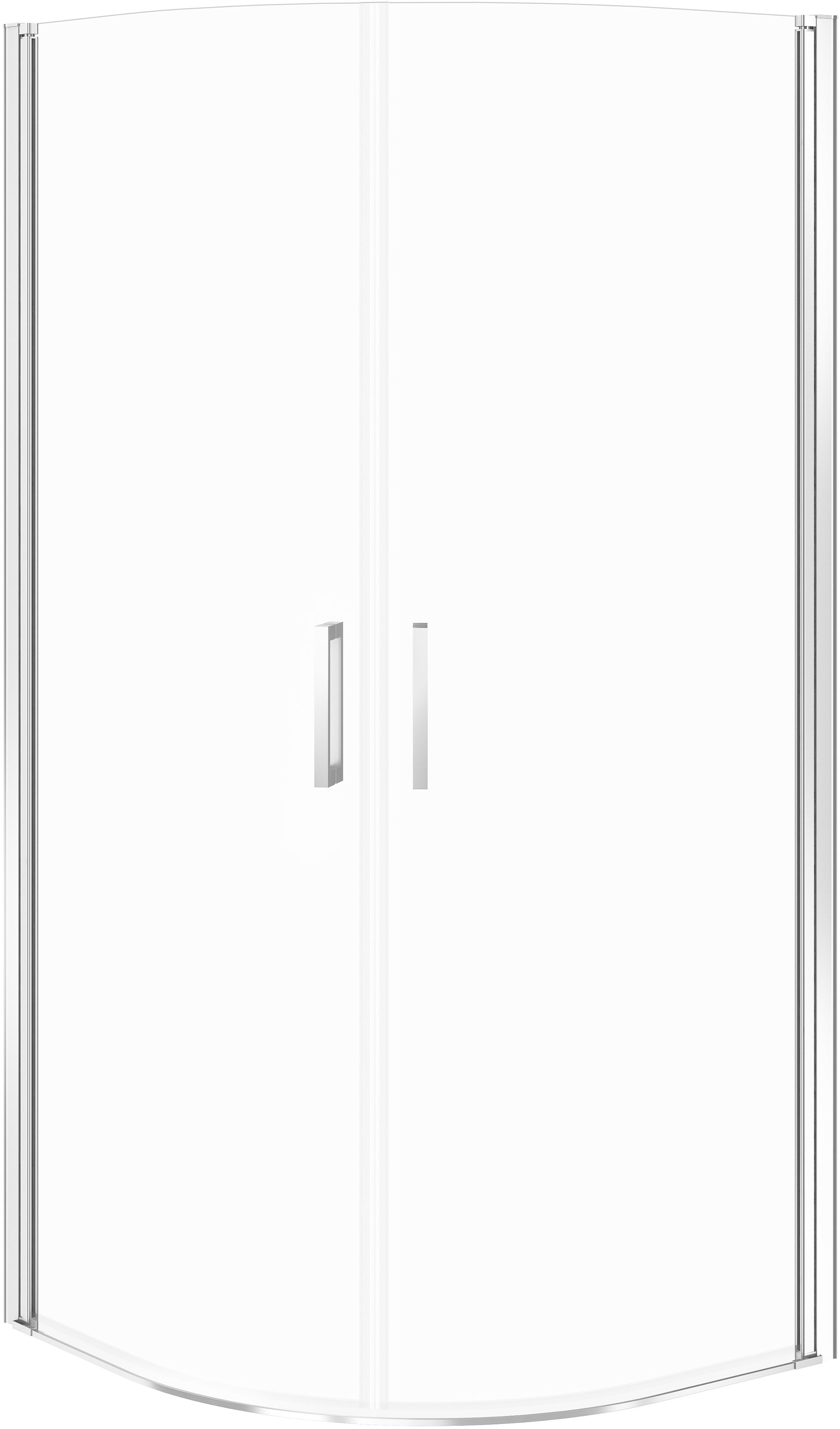 Cersanit Moduo sprchovací kút 80x80 cm polkruhová chromová lesklé/priehľadné sklo S162-018