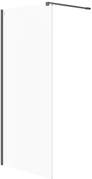 Cersanit Mille stena sprchového kúta walk -in 90 cm čierna matný/sklo priehľadné S161-008