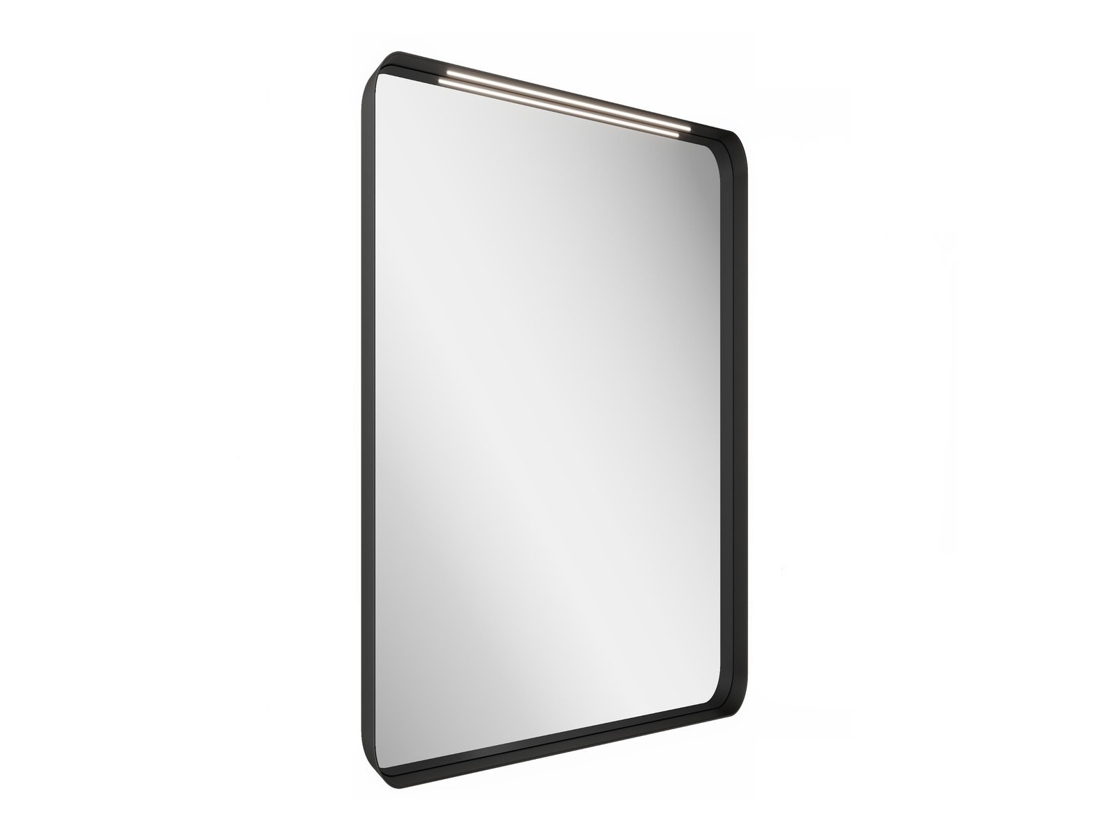 Ravak Strip zrkadlo 60.6x70.6 cm odĺžnikový s osvetlením čierna X000001570