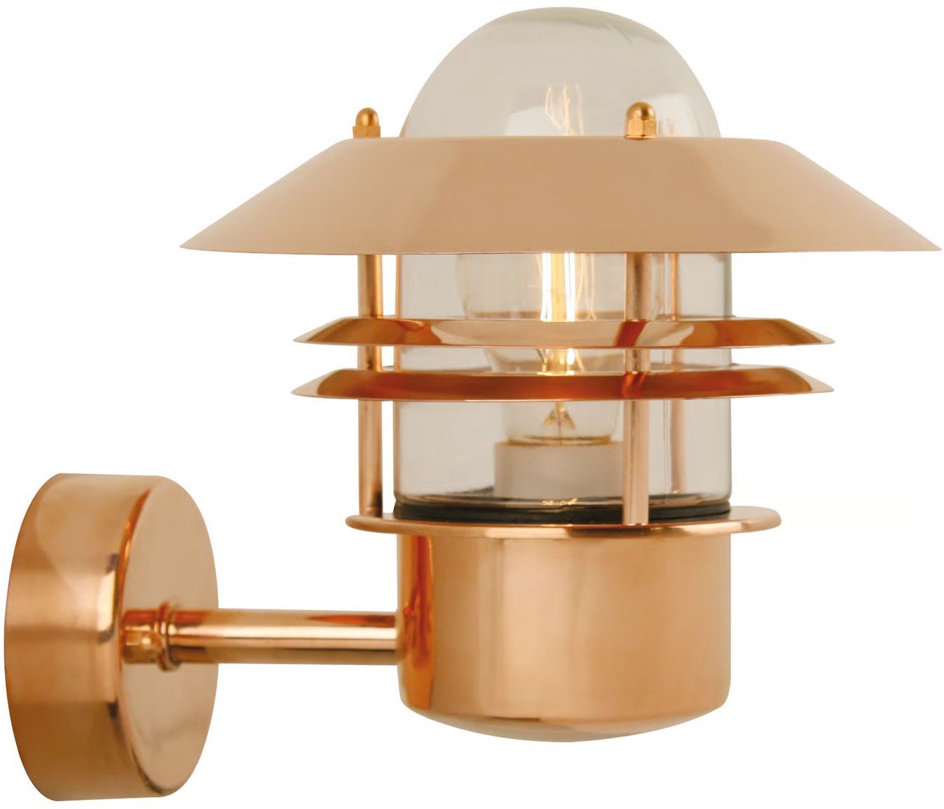 Nordlux Blok vonkajšie nástenné svietidlo 1x60 W medená 25011030