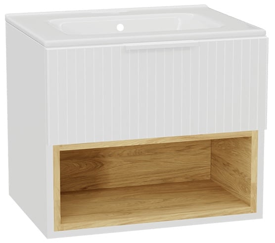 Súprava korpus skrinky Excellent Tuto 2.0 MLEX.2171.600.WHBL, umývadlo Excellent Pik CEEX.6517.600.WH, MLEX.2151.600.03.WH