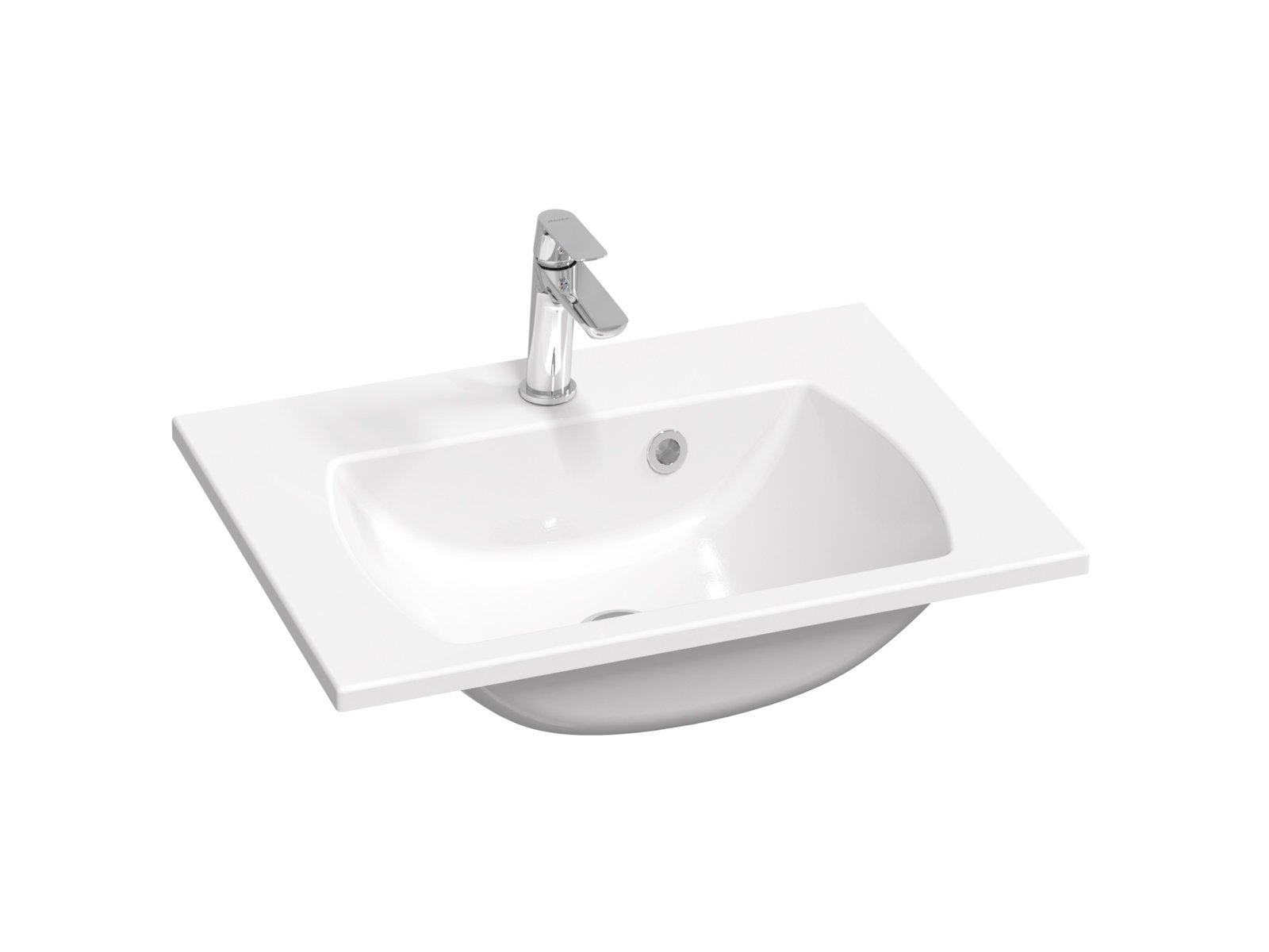 Ravak Classic II umývadlo 60x45 cm obdĺžnik umývadlo na nábytok biela XJX01160004