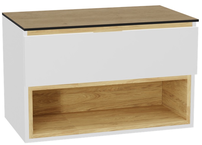 Súprava korpus skrinky Excellent Tuto 2.0 MLEX.2171.800.WHBL, doska na skrinku Excellent Tuto 2.0 MLEX.2116.800.BL, MLEX.2151.800.01.WH