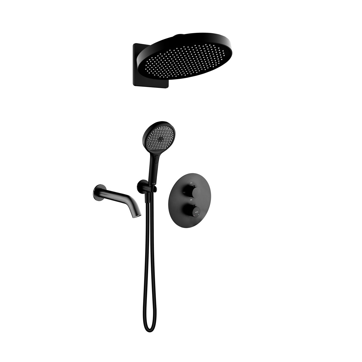 Súprava vaňová/sprchová batéria Oltens Katla 34600300, horná/hlavová sprcha Oltens Regna 37009300, 39403300, 39100300, 37109300, 39304300, 37200300