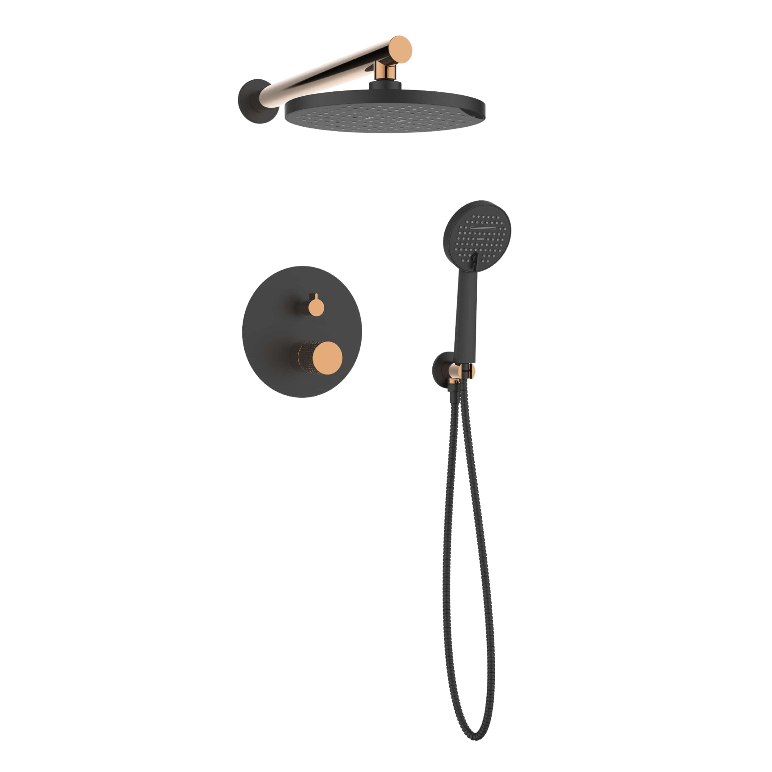 Invena Moonlight sprchová súprava podomietková s dažďovou sprchou čierna BS-77-014