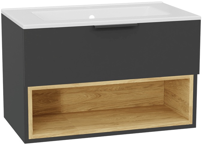 Súprava korpus skrinky Excellent Tuto 2.0 MLEX.2171.800.GRBL, umývadlo Excellent As CEEX.3617.800.WH, MLEX.2151.800.02.GR