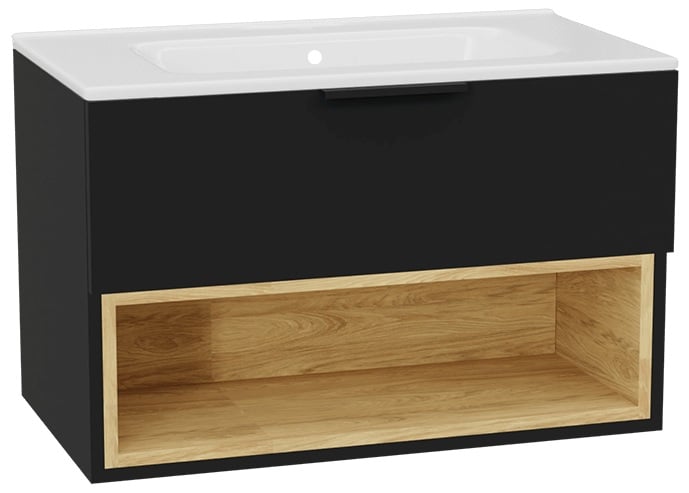 Súprava korpus skrinky Excellent Tuto 2.0 MLEX.2171.800.BKBL, umývadlo Excellent Pik CEEX.6517.800.WH, MLEX.2151.800.02.BK