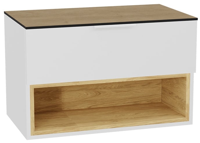 Súprava korpus skrinky Excellent Tuto 2.0 MLEX.2171.800.WHBL, doska na skrinku Excellent Tuto 2.0 MLEX.2116.800.BL, MLEX.2151.800.02.WH