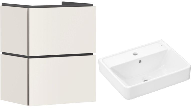 Súprava skrinka Hansgrohe Xilesa E 54290780, umývadlo Hansgrohe Xanuia Q 60131450