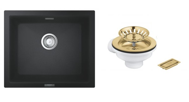 Súprava granitový drez Grohe K700 31654AP0, súprava na odtok Grohe 40997GN0
