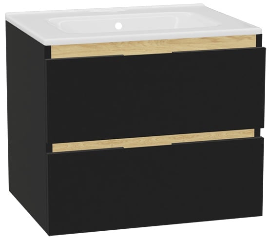 Súprava korpus skrinky Excellent Tuto 2.0 MLEX.2172.600.BKBL, umývadlo Excellent Pik CEEX.6517.600.WH, MLEX.2151.600.01.BK