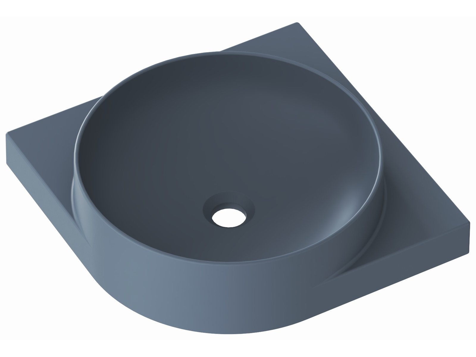 Ravak Yard umývadlo 45x45 cm polokrúhly klasické umývadlo-umývadlo na nábytok XJX07045000