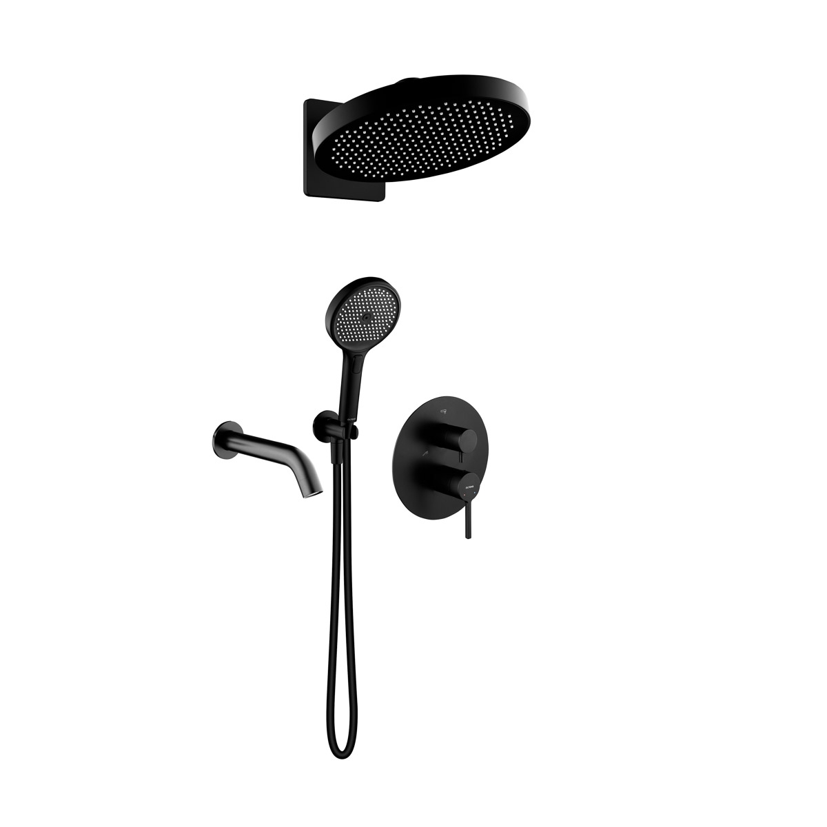 Súprava horná/hlavová sprcha Oltens Regna 37009300, vaňová/sprchová batéria Oltens Rann 34111300, 39403300, 39100300, 37109300, 39304300, 37200300