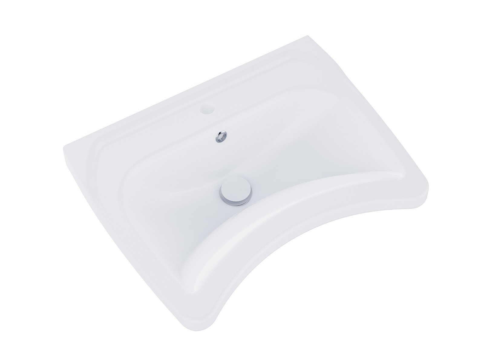 Ravak Safe umývadlo 63.8x49 cm klasické umývadlo pre zdravotne postihnutých biela XJX01160006