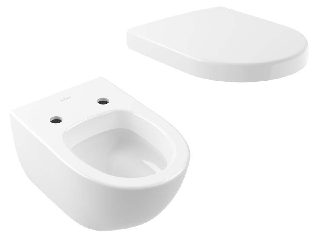 Súprava WC misa Villeroy & Boch Subway 2.0 56001001, WC dosky Villeroy & Boch Subway 2.0 9M68S101/9M68S1R1