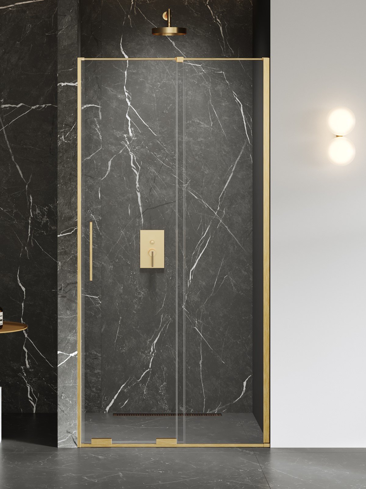 New Trendy Smart Gold Brushed sprchové dvere 150 cm posuvné zlatá brúsená/priehľadné sklo EXK-7506