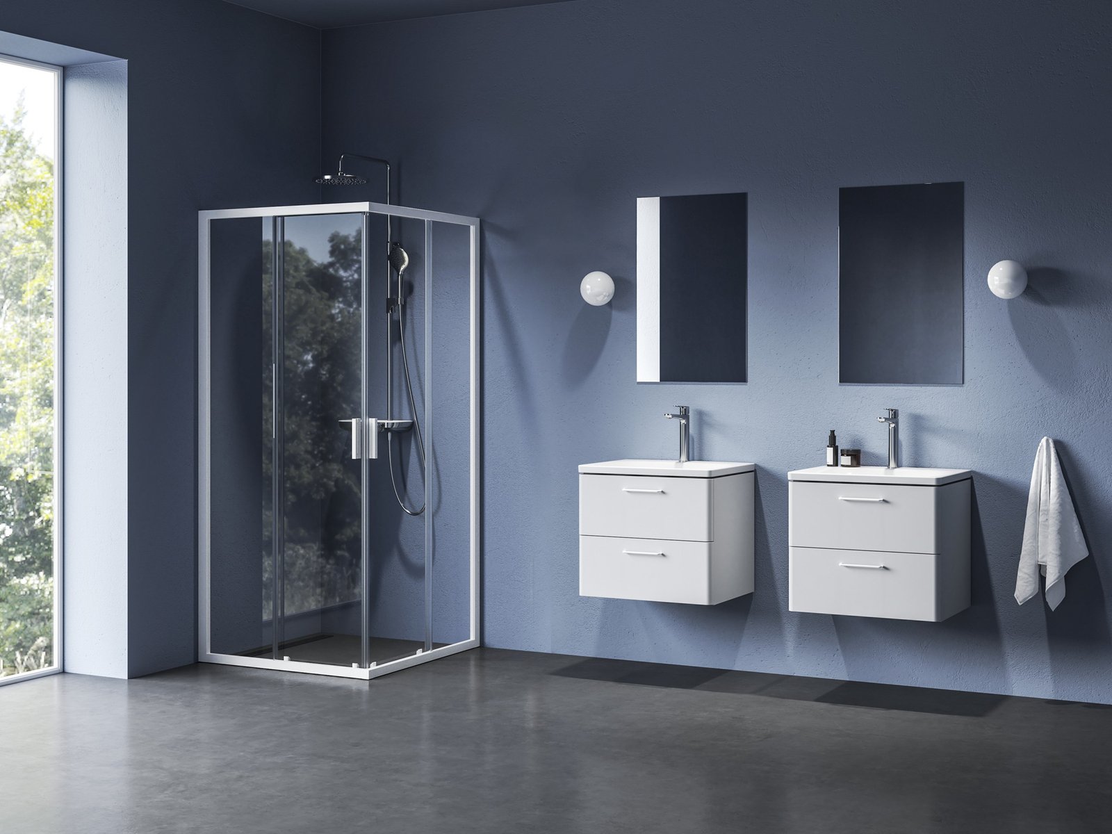 Ravak Blix II sprchovací kút 80x80 cm obdĺžniková biela matné/priehľadné sklo 1LM40E00Z1