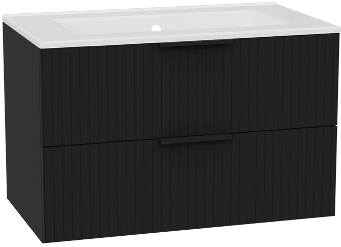 Súprava korpus skrinky Excellent Tuto 2.0 MLEX.2172.800.BKBL, umývadlo Excellent As CEEX.3617.800.WH, MLEX.2151.800.03.BK