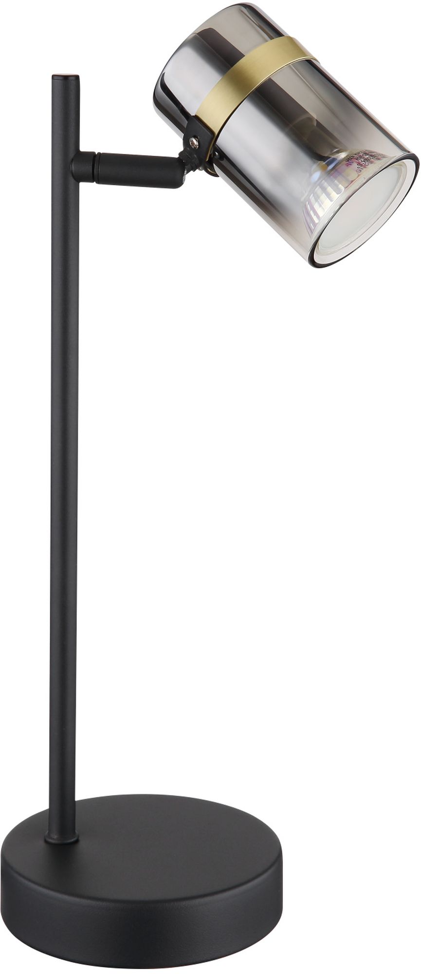 Globo Lighting Trabby stolová lampa 1x8 W čierna-mosadzná-dymová 57916T